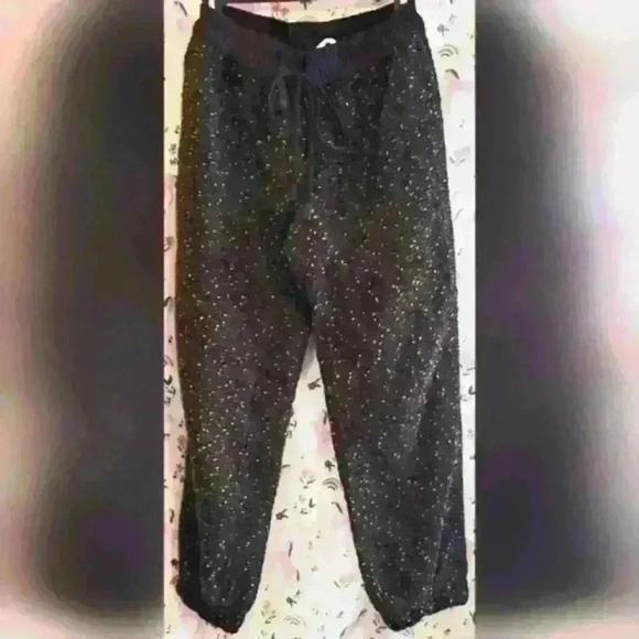 Zara Tweed Casual Comfy Cozy Trendy Fuzzy Drawstring Lounge Jogger Pants Size S - Picture 1 of 3